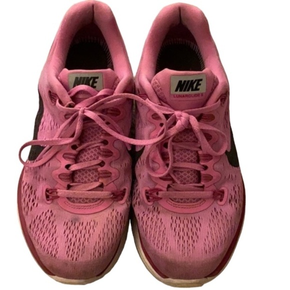 NIKE pink Luna run glide 5 sneakers Sz 9.5 Women’s Runners - Picture 2 of 7